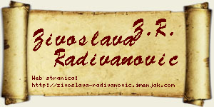 Živoslava Radivanović vizit kartica